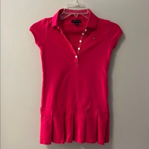 Tommy Hilfiger Girls  Pink Polo Dress - small